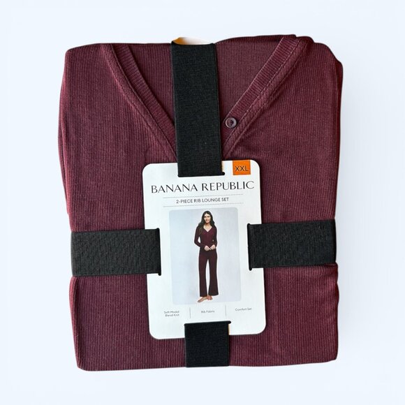 Banana Republic Women's 2-piece Rib Lounge Set Red Size XXL - Picture 7 of 8